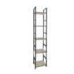 LIBRERIA STILE INDUSTRIAL A 5 RIPIANI IN LEGNO E METALLO DIMENSIONI  29X24X144CM - COLORE ROVERE