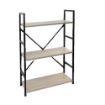 LIBRERIA STILE INDUSTRIAL A 3 RIPIANI IN LEGNO E METALLO DIMENSIONI  59X24X80CM - COLORE ROVERE