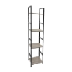 LIBRERIA STILE INDUSTRIAL A 4 RIPIANI IN LEGNO E METALLO DIMENSIONI 29X24X112CM - COLORE ROVERE