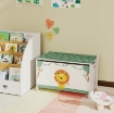 BAULE PORTAGIOCHI CON COPERCHIO PER BAMBINI PER GIOCATTOLI E VESTITI, 60X37X39 CM, VERDE