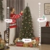 ALBERO DI NATALE 180 CM ILLUMINATO CON 250 LUCI BIANCHE E COLORATE, 899 RAMI E 9 MODALITÓ DI ILLUMINAZIONE