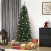 ALBERO DI NATALE 180 CM ILLUMINATO CON 250 LUCI BIANCHE E COLORATE, 899 RAMI E 9 MODALITÓ DI ILLUMINAZIONE