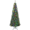 ALBERO DI NATALE 210 CM ILLUMINATO CON 350 LUCI BIANCHE E COLORATE, 9 MODALITÓ DI ILLUMINAZIONE