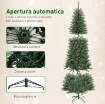 ALBERO DI NATALE 210 CM ILLUMINATO CON 350 LUCI BIANCHE E COLORATE, 9 MODALITÓ DI ILLUMINAZIONE