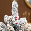 ALBERO DI NATALE PICCOLO ALTO 60 CM CON 72 RAMI INNEVATI, PIGNE E BACCHE ROSSE, VERDE