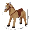 CAVALLO GIOCATTOLO CON SUONI REALISTICI, SELLA, BRIGLIE E POGGIAPIEDI, 85X28X60 CM, BEIGE