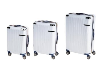 COVERI SET 3 TROLLEY WHITE 4 RUOTE REMOVIBILI 56/66/76CM 