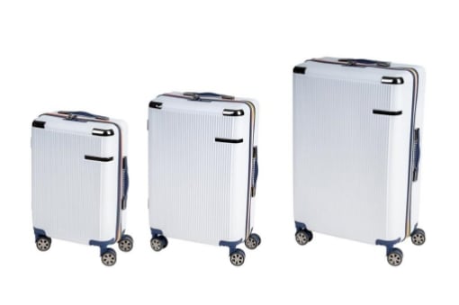 COVERI SET 3 TROLLEY WHITE 4 RUOTE REMOVIBILI 56/66/76CM 