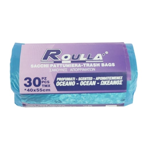 ROULLA SACCHI PATTUMIERA PROFUMATI OCEANO CON MANIGLIA SHOPPER 30PZ 40X55 CM