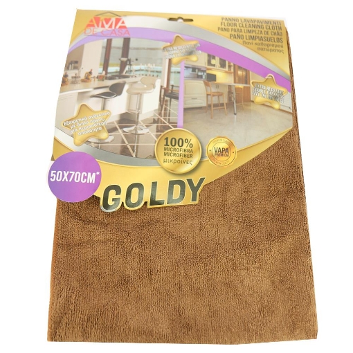 VAPA PANNO LAVAPAVIMENTI GOLDY 100% MICROFIBRA EXTRA RESISTENTRE CON DOPPIO SPESSORE 50X70 CM