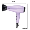 HIGH TECH ASCIUGA CAPELLI 2 VELOCITÀ. COLPO DI FREDDO, CON DIFFUSORE CAVO 1,8MT 2200W 
