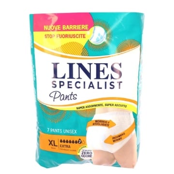 LINES SPECIALIST PANTS MUTANDINE UNISEX "XL EXTRA" BARRIRE STOP FUORIUSCITE, ZERO ODORE 7PZ