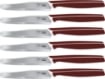 PEDRINI MASTER COLTELLI DA TAVOLA, COLORE MARRONE, LAMA ACCIO INOX 6 PZ