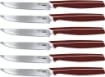 PEDRINI MASTER COLTELLI DA BISTECCA, COLORE MARRONE, LAMA ACCIO INOX 6 PZ