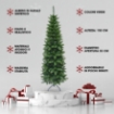 MAURY'S ALBERO DI NATALE EXTRA SLIM 150 CM VERDE CON 317 RAMI ARTICOLO USATO 
