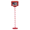  MAURY'S CASSETTA POSTALE ROSSA E BIANCA CON BABBO NATALE,LED,MUSICA E NEVE DIMENSIONI 27X20X150H CM ARTICOLO USATO
