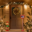  MAURY'S CASSETTA POSTALE ROSSA E BIANCA CON BABBO NATALE,LED,MUSICA E NEVE DIMENSIONI 27X20X150H CM ARTICOLO USATO