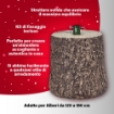 MAURY'S BASE SUPPORTO ALBERO DI NATALE EFFETTO TRONCO DIMENSIONI 22X22X23+5CM  MARRONE PER ALBERO 120/180 CM USATO 
