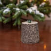 MAURY'S BASE SUPPORTO ALBERO DI NATALE EFFETTO TRONCO DIMENSIONI 22X22X23+5CM  MARRONE PER ALBERO 120/180 CM USATO 