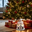 MAURY'S BASE SUPPORTO ALBERO DI NATALE CON CASETTA NEVATA CON LUCINE Ø 35X57H CM 
