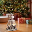 MAURY'S BASE SUPPORTO ALBERO DI NATALE CON CASETTA NEVATA CON LUCINE Ø 35X57H CM 