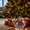 MAURY'S BASE SUPPORTO ALBERO DI NATALE CON PALLINA ROSSA E VERDE Ø 42X44H CM 
