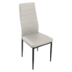 SEDIA IMBOTTITA CON SEDUTA SIMILPELLE E GAMBE IN METALLO  DIMENSIONI 40X41X95 CM COLORE BIANCO