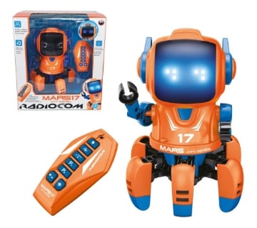 RADIOCOM - MARS 17 CITY PATROLROBOT RADIOCOMANDATO AD INFRAROSSIMISURA 15 X 15 X 19 CM