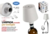 LAMPADA A LED RICARICABILE PER BOTTIGLIA COLORE BIANCO 11X14 CM