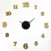 OROLOGIO TONDO ADESIVO SATINATO IN COLORE ORO DA 75CM  