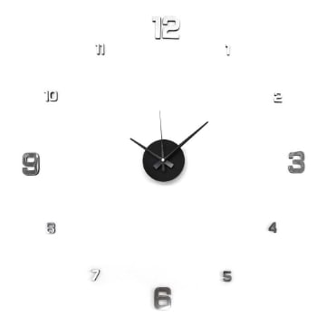 OROLOGIO ADESIVO DA PARETE SILENZIOSO EFFETTO SPECCHIO 50CM
