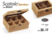 SCATOLA IN BAMBOO CON DIVISORI 22X17CM