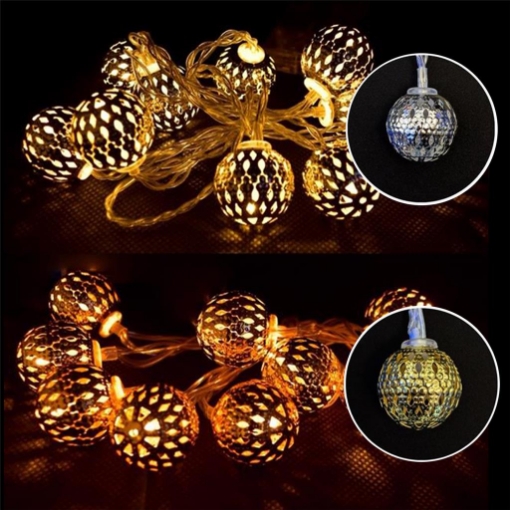 HIGH TECH FILO SFERE DI NATALE SHINY 10 LED CM.120 A BATTERIA USO INTERNO ASSORTITO 