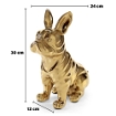 STATUA DECORATIVA BULLDOG FRANCESE IN COLORE ORO 24X12X30 CM