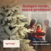 ALBERO DI NATALE INNEVATO ALTO 210 CM CON RAMI REALISTICI E BASE IN METALLO PIEGHEVOLE