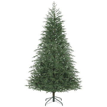 ALBERO DI NATALE ARTIFICIALE DA 210 CM E IGNIFUGO CON 2942 RAMI REALISTICI, BASE IN METALLO PIEGHEVOLE