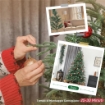 ALBERO DI NATALE ARTIFICIALE DA 210 CM E IGNIFUGO CON 2942 RAMI REALISTICI, BASE IN METALLO PIEGHEVOLE