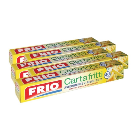 FRIO CARTA FRITTI SET 5 CONFEZIONI DA 20 FOGLI ASSORBENTI PRETAGLIATI