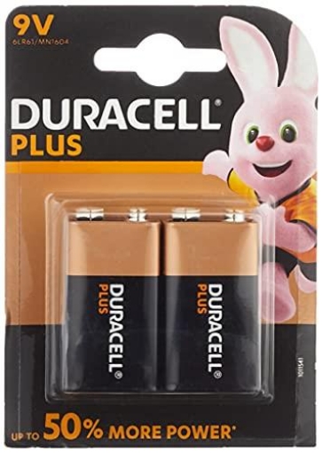 SET 2 CONFEZIONI DURACELL SIMPLY BATTERIA PLUS DA 9 VOLT 1 PEZZO