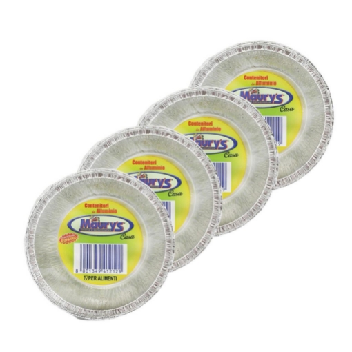 MAURY'S SET DA 4 CONTENITORI ROTONDI IN ALLUMINIO PER DOLCI 