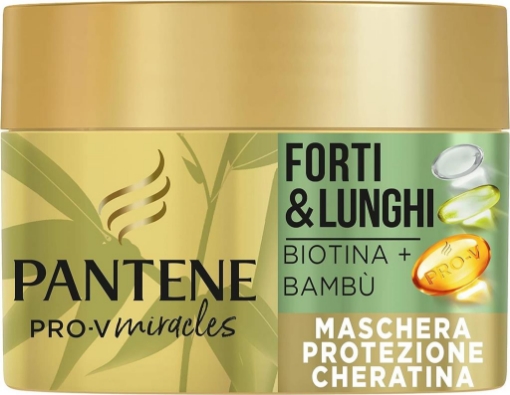PANTENE PRO-V MIRACLES FORTI&LUNGHI MASCHERA RISTRUTTURANTE PROTEZIONE CHERATINA CON BAMBÙ E BIOTINA 160ML 