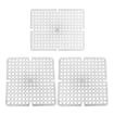 TAPPETO LAVELLO SALVA PIATTI IN GOMMA SET 3 PZ ANTISCIVOLO BIANCO