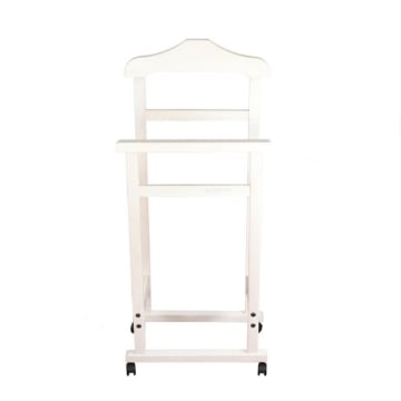 INDOSSATORE APPENDIABITI DA CAMERA PRATIC LEGNO DI FAGGIO BIANCO 44 X 25 X 98 H