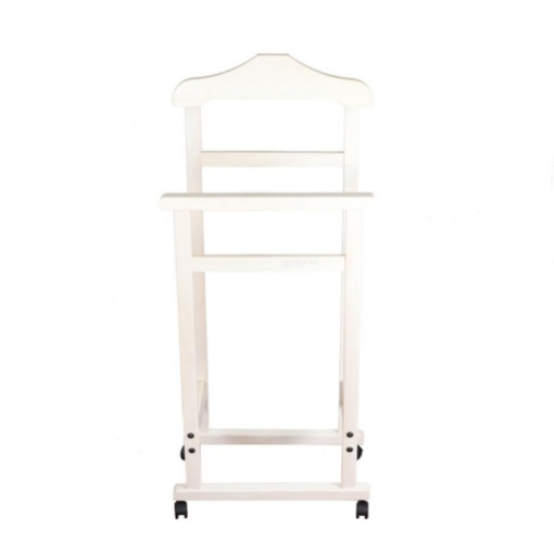 INDOSSATORE APPENDIABITI DA CAMERA PRATIC LEGNO DI FAGGIO BIANCO 44 X 25 X 98 H