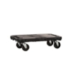 DOLLY CARRELLO PIANALE CON RUOTE 48X29XH12,5CM PORTATA 300KG MULTIUSO NERO