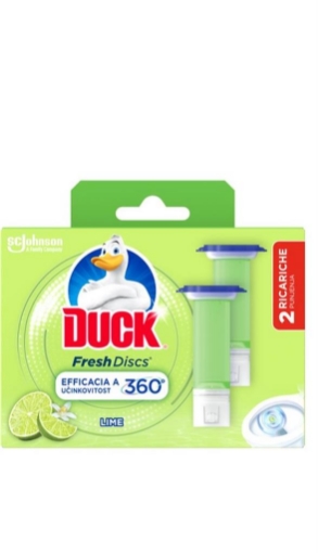 DUCK FRESH DISC DA WC  2 RICARICHE PER CONFEZIONE FRAGRANZA MARINE/LIME ASSORTITE 