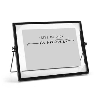 PORTAFOTO ORIZZONTALE DA TAVOLO IN METALLO 10X15 CM IN COLORE NERO