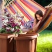 VASO ANGOLARE VICTORIA CON SELF WATERER PIATTINO TERRACOTTA 40 X 54 X 45 CM