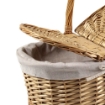 CESTINO DA PICNIC OVALE IN VIMINI CON FODERA INTERNA E MANICO DIMENSIONI 44X30X19/40H CM