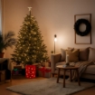 MAURY'S BASE SUPPORTO ALBERO DI NATALE IN METALLO ROSSO CON STELLE E LED DIMENSOINI 30X30X48H CM 